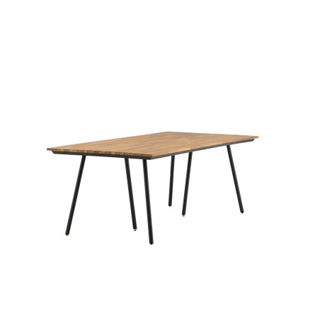 Chan söögilaud - must teras / akaatsia (tiikpuu välimus) - 200 cm