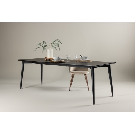 Söögilaud Ellis 85x230 cm - must 