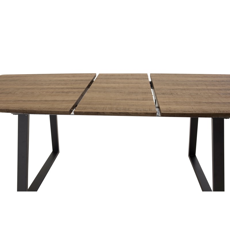 Inca söögilaud – Svart / Oljad Ek – 160/200*85*H75