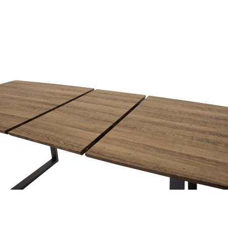 Inca söögilaud – Svart / Oljad Ek – 160/200*85*H75