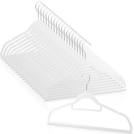 Sametist riidepuud 20 tk, valge | FreshDesign.ee