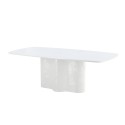 Väddö ristkülikukujuline söögilaud 220x110x75 cm - MDF / valge lakiga värvimine