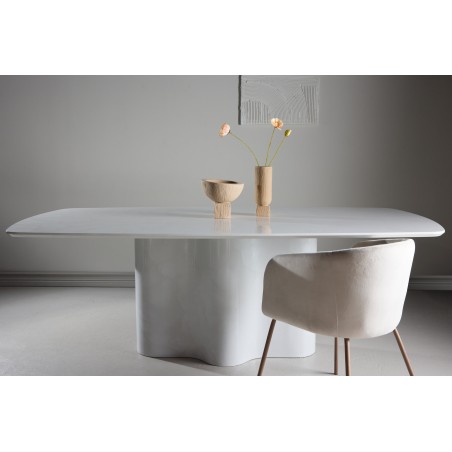 Väddö ristkülikukujuline söögilaud 220x110x75 cm - MDF / valge lakiga värvimine