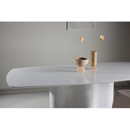 Väddö ristkülikukujuline söögilaud 220x110x75 cm - MDF / valge lakiga värvimine
