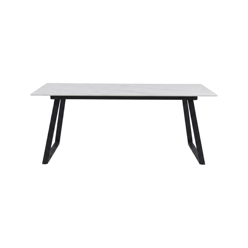 Söögilaud Estelle 200*90 – must/valge Marblelook