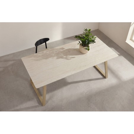 Estelle söögilaud 200*90 – beež/beež Marblelook