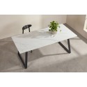 Söögilaud Estelle 200*90 – must/valge Marblelook