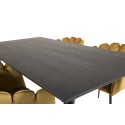 Dipp söögilaud - 180*90cm - Must spoon / mustad jalad messingist dipp + Limhamn - Tool - Gold Velvet_4