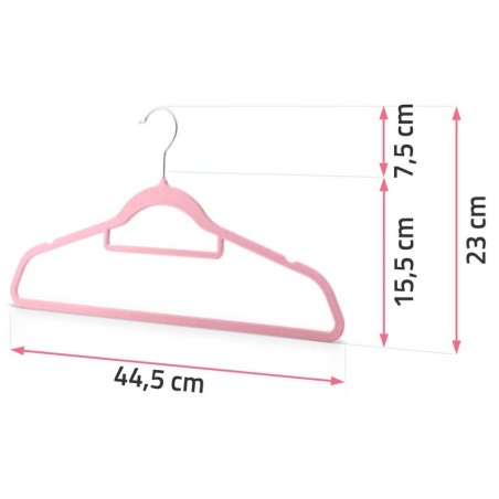 Sametist riidepuud 20 tk, roosa | FreshDesign.ee