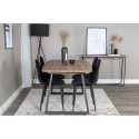 Inca söögilaud – 160/200*85*H75 – tamm / must+polaarne teemant söögitool – mustad jalad – must samet_4