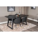 Inca Extentiontable - must top / must jalad + samet söögitool - PU - must / must_4