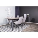 Marina söögilaud – 180*90*H75+Velvet Deluxe söögitoolid – must