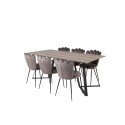 Marina söögilaud – 180*90*H75+Limhamn Light – Toolid – Grey Velvet_6