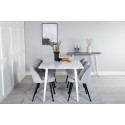 Söögilaud Polar 180 cm - Valge kate / valged jalad+velvet söögitoolid Velvetist - helehall / must_6