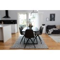 Söögilaud Inca Extentiontable - must top / mustad jalad + Polari söögitoolid pöörlemisfunktsiooniga