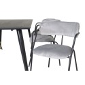Dipp söögilaud - 180*90cm - Must / Must Messing+Nool söögitoolid- Mustad jalad - Hall Velvet_6