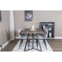 Marina söögilaud – 180*90*H75 – hall / must+Polar Diamond söögitoolid – mustad jalad – hall Velvet_6