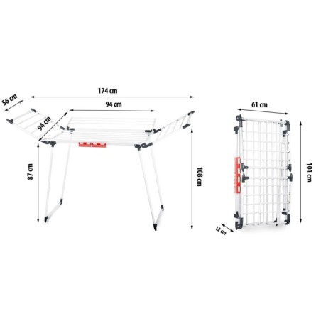 Pesukuivatusrest, kokkupandav, 22 m, valge | FreshDesign.ee