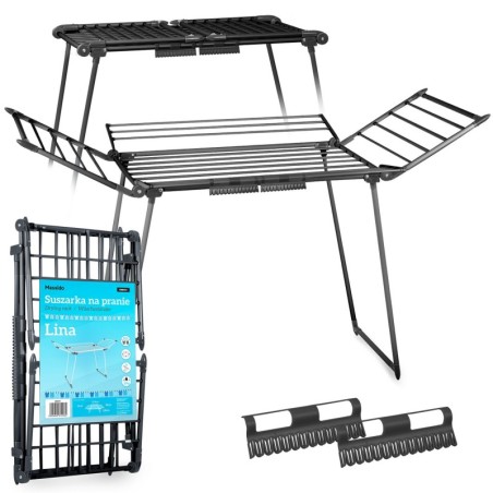 Pesukuivatusrest, kokkupandav, 22 m, must | FreshDesign.ee