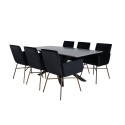 Piazza söögilaud , must hall spoon + Petra tool , distressed Copper Black Velvet_6
