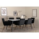 Jimmy söögilaud – must / valge HPL+Petra toolid – Distressed Copper / Black Velvet_6