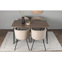 Tempe söögilaud - must / pähkel MDF + Berit toolid - must / beež kangas  _4