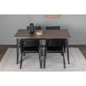 Tempe söögilaud - must / pähkel MDF + Kenth toolid - must / must PU _4