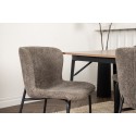 Tempe söögilaud - must / pähkel MDF + Modesto söögitoolid - beež / beež Boucle _4