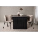 Vail söögilaud - must / suitsumust MDF + Modesto söögitoolid - beež / beež Boucle _6