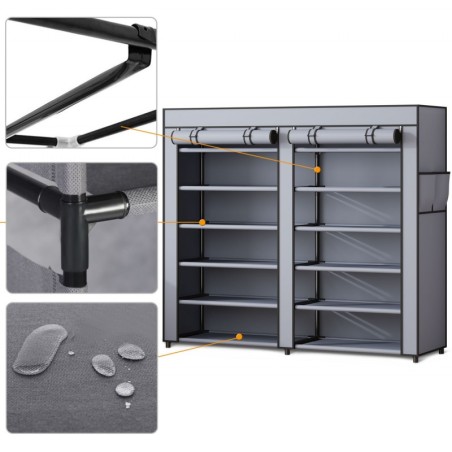 Tekstiilist kingakapp grafiit 120 x 30 x 110 cm | FreshDesign.ee