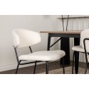Tempe söögilaud - must / pähkel MDF + Chico söögitoolid - must / valge Boucle _4