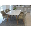 Pola söögilaud 180*90*H75 +Plaza söögitoolid - Ek-Look / Ljusgrå _6
