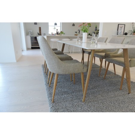 Pola söögilaud 180*90*H75 +Plaza söögitoolid - Ek-Look / Ljusgrå _6