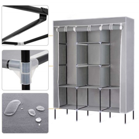 Tekstiilist riidekapp hall 45 x 130 x 175 cm | FreshDesign.ee