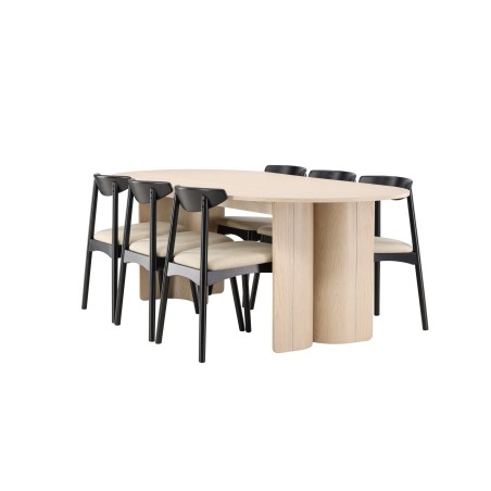 Tyresö Laud 100x220 cm ja söögitoolid