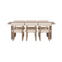 Count söögilaud 100x220 pruun Woodlook + Tillo toolid Woodlook/valge _6