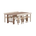 Count söögilaud 100x220 pruun Woodlook + Tillo toolid Woodlook/valge _6