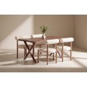 Söögilaud Fiona 180x90 pähkel 3D + Tillo toolid Woodlook/White _4