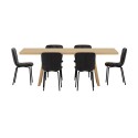 Logga laud - Loodus 6 Punsch-tooliga - must