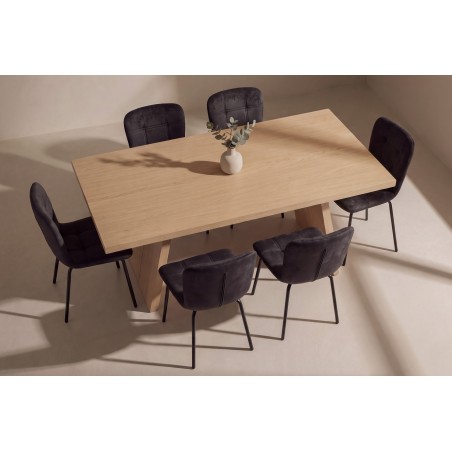 Logga laud - Loodus 6 Punsch-tooliga - must
