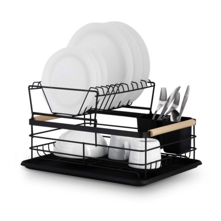 Kahetasandiline nõudekuivatusrest must | FreshDesign.ee