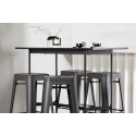Rax baarilaud 120*60 - must / must MDF + Tempe baaritool - tumehall / metall _4
