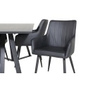 Marina söögilaud - must kate / mustad jalad + Comfort - söögitool - must/must _4