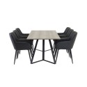 Marina söögilaud - 180*90*H75 - hall / must + Comfort - söögitool - must/must _6