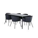 Pelle söögilaud - Must / must Must+Berit Tool - Must / Must Velvet_6