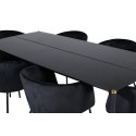 Pelle söögilaud - Must / must Must+Berit Tool - Must / Must Velvet_6