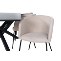 Piazza söögilaud - must / must spoon+Beriti tool - must / beež kangas _6