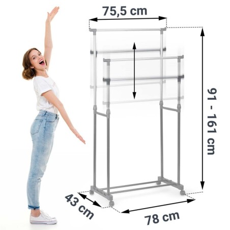 Riidestange must ja hõbedane | FreshDesign.ee