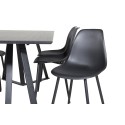 Marina söögilaud - must kate / mustad jalad + polar plastikust söögitool - mustad jalad / must plastik_6