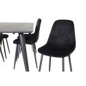Dipp söögilaud - 180*90cm - Must / must messing+Polar Diamond söögitool - Mustad jalad - Black Velvet_6